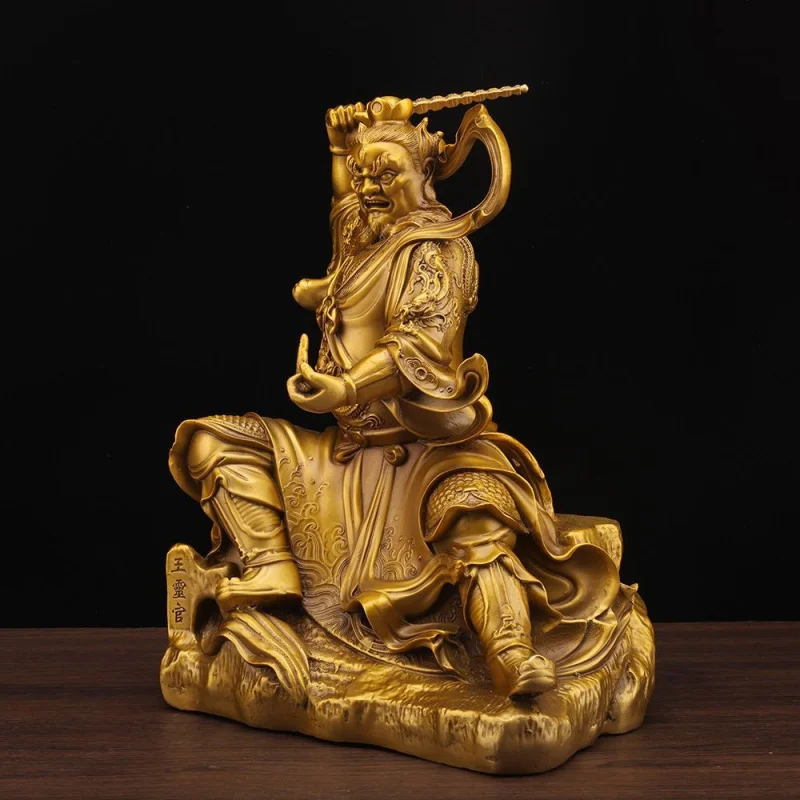 Pure Copper Statue Of The Celestial Official Lingguan, Wang Tianjun, Three-Eyed Guardian God, Lei Gong Tai Yi, Thunder Soun