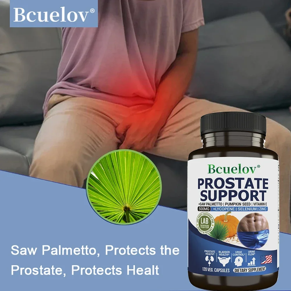 Potent Saw Palmetto Supplement - Lycopene, Pumpkin Seed, DHT Blocker, Bladder Health, Urinary Health & Prostate Support for Men