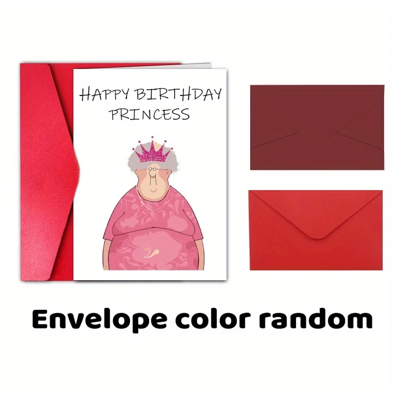 1pc, birthday card, funny birthday card for her, husband birthday card, best friend birthday card, happy birthday princess.