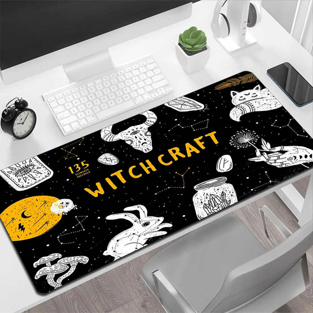 Witches Cat Moon Tarot Large Mouse Pad Gaming Mouse Pad PC Gamer Computer Mouse Mat Big Mousepad XXL Keyboard Desk Mat Mause Pad