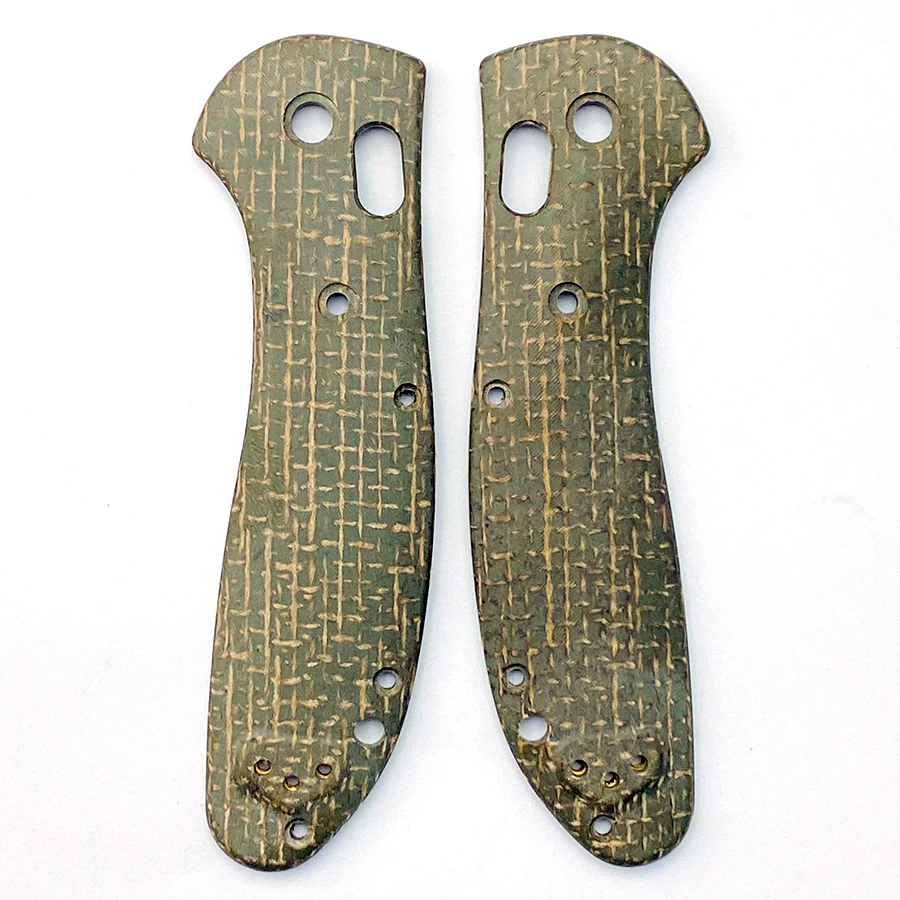 1 زوج Micarta شفرة مقبض التصحيح ل BM 550/551 سكين للطي مع دعم رمح المسمار سكين التصحيح المواد DIY بها بنفسك اكسسوارات