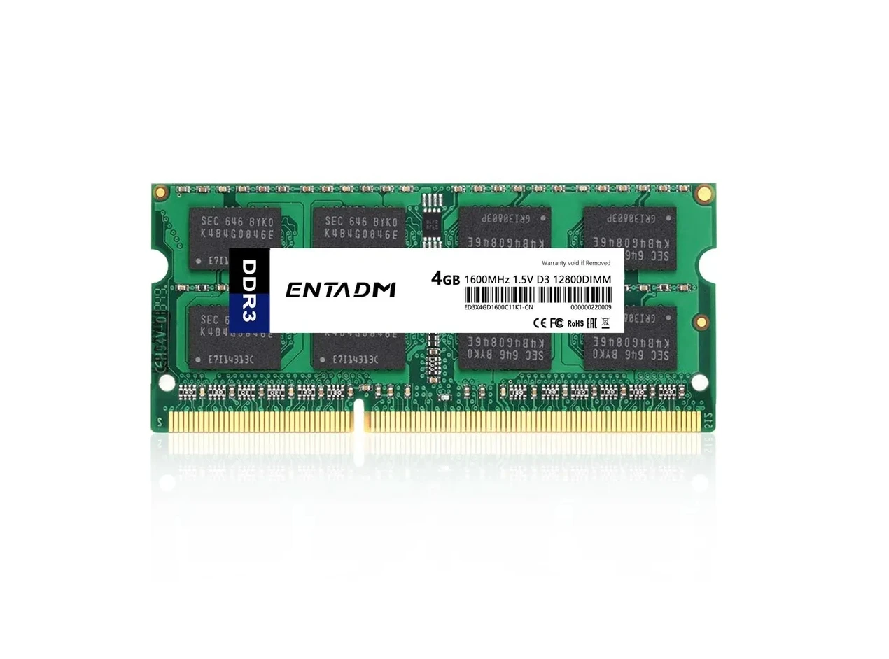 

ENTADM DDR3 1600 МГц 1X4 ГБ NB(ED3X4GD1600C11K1) Память для ноутбука