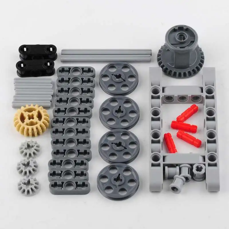Stemedu Rear Drive Differential Assembly, Building Blocks Compatible Technical Parts for MOC Car Models