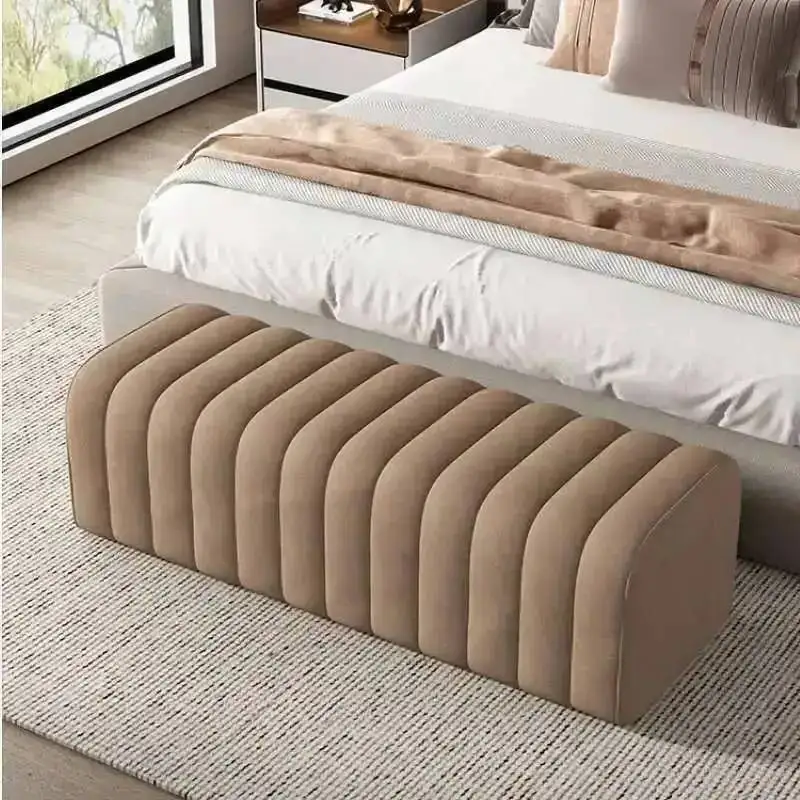 feet Modern velvet shoe chair bench end entrance Sofa Low bedroom stool bed hotel soft rests sofa bench design ottoman furniture