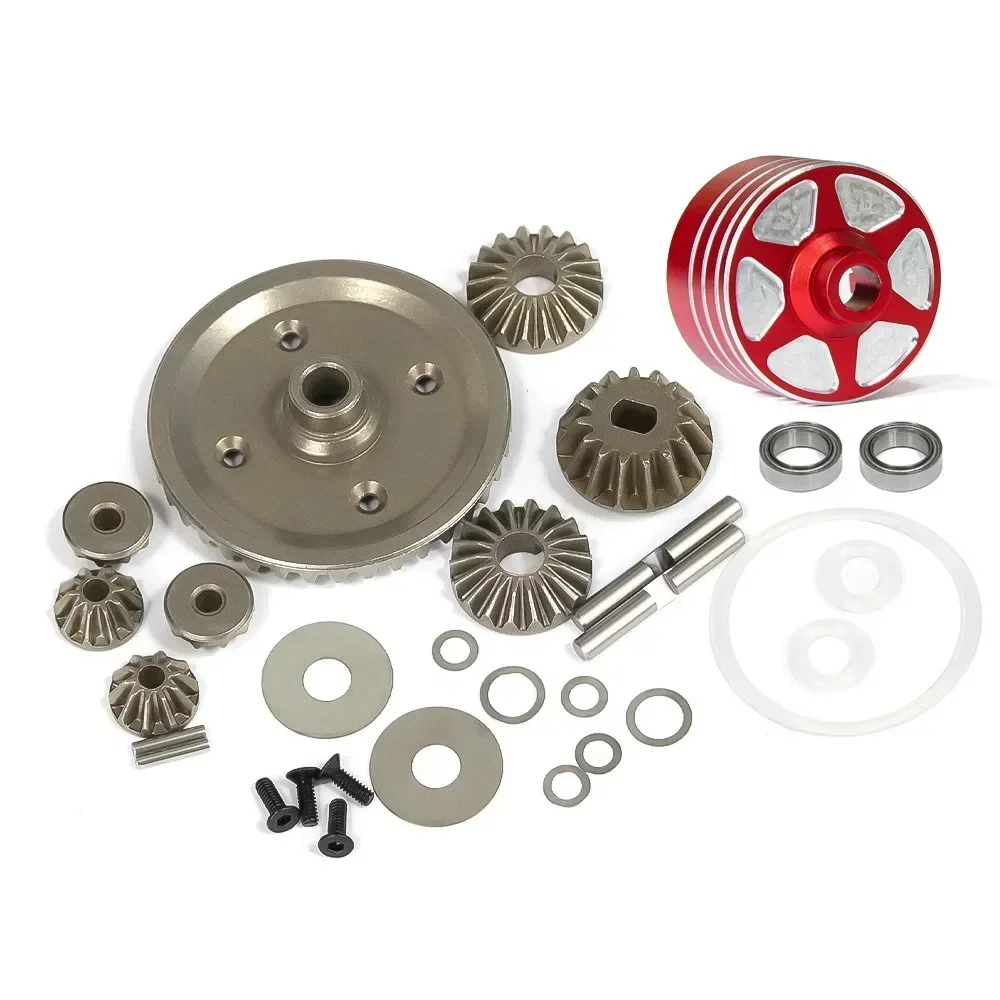 金属製ディファレンシャルケースとギアセット 22049 39T タミヤ XV-02/MB-01/XM-01 1/10 RC カーアップグレードパーツアクセサリー用