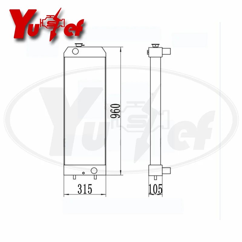 Excavator Radiator Assy For CAT Excavator E313D