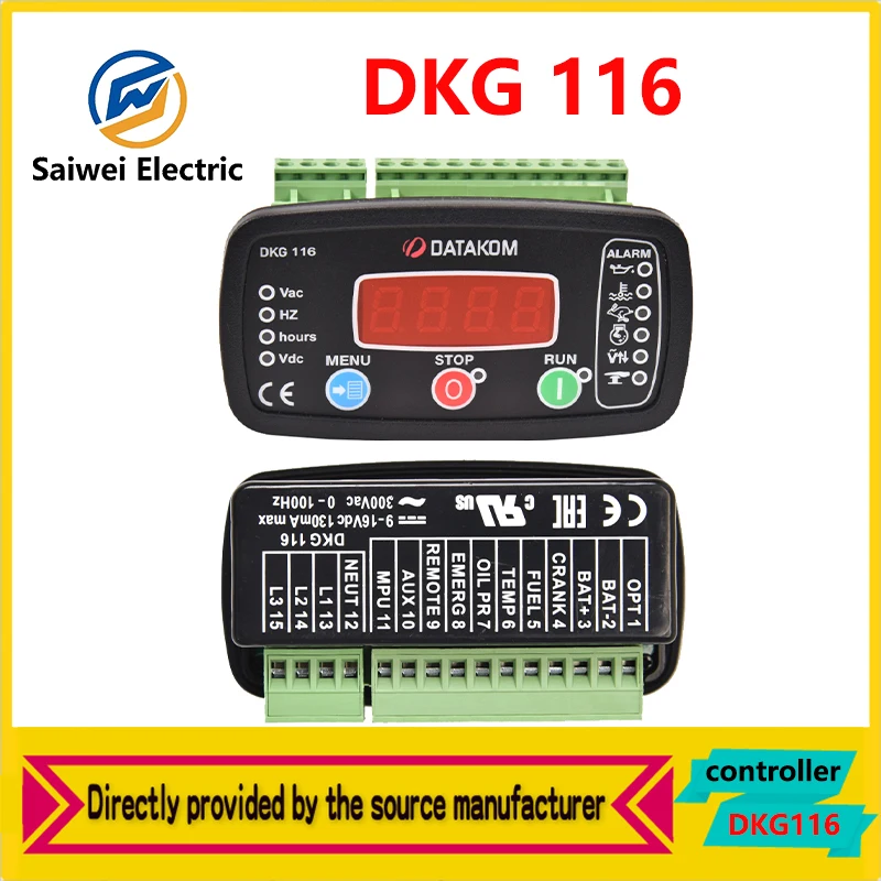Imagem -06 - Gasolina Gerador Controlador Painel de Controle Acessórios do Grupo Gerador Módulo Módulo Datakom Dkg116