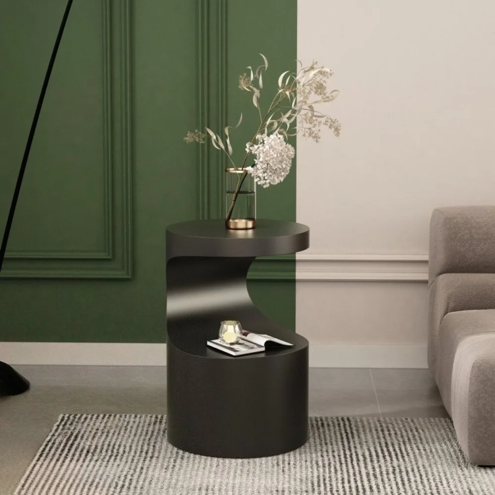 Nordic Minimalist Floating Side Table Trending Instagram-Style Round Coffee Table Bedside Storage Side Table for Bedroom