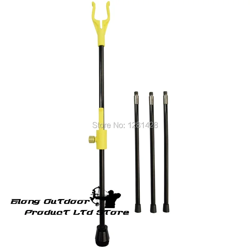 1PCS ใหม่ Elong กลางแจ้งสีเหลืองยิงธนูที่ถอดออกได้ Bow Stand Holder สําหรับ Recurve Bow
