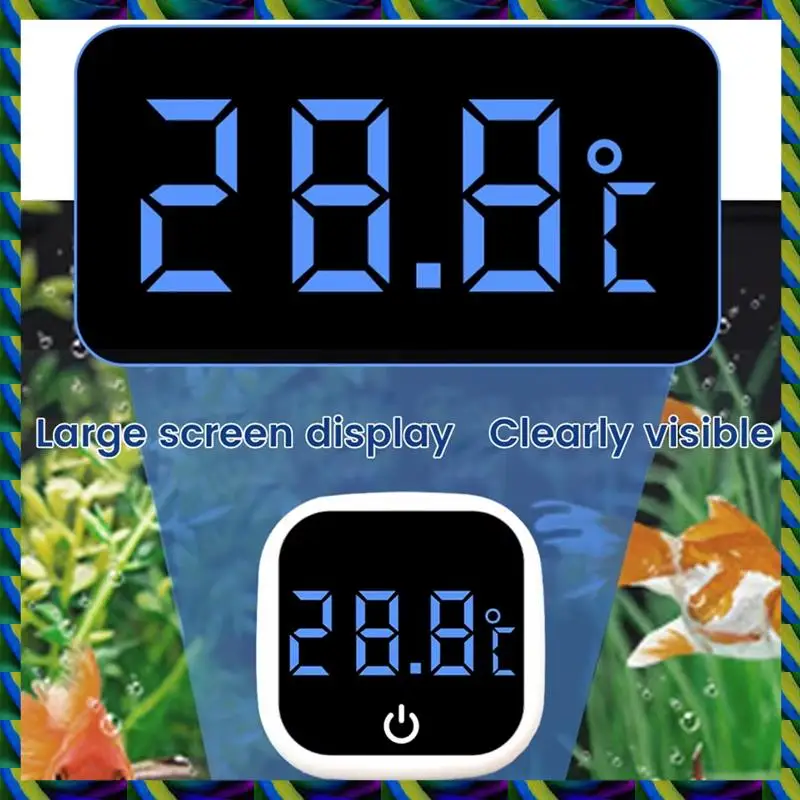 Ежедневно 0-60 ℃   Аквариумный самоклеящийся термометр, ЖК-цифровой аквариум, мини-термометры, экранный монитор, температура террариума