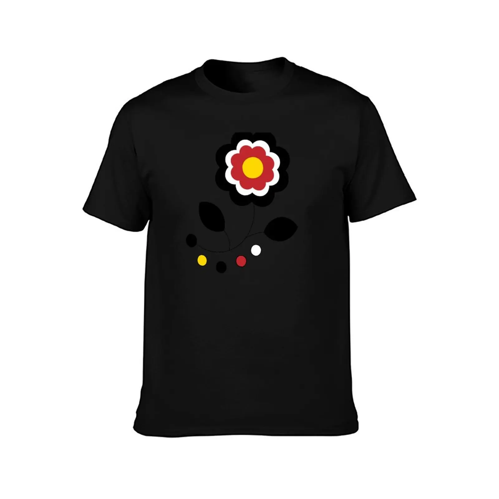 Ojibwe Four Directions Flower Beadwork Indigenous WAWEZHI CANADA T-Shirt Retro Style Print Casual Top T-Shirt