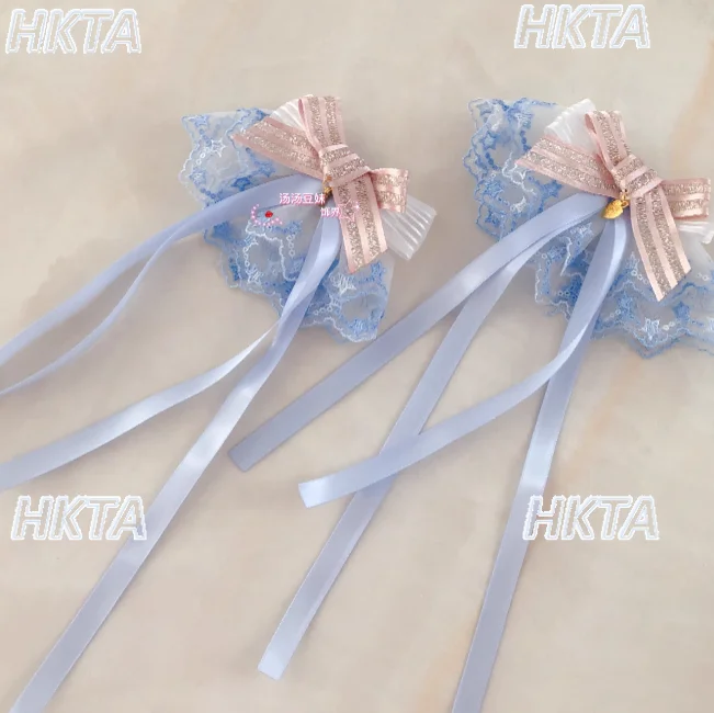 Zoete Leuke Lolita Kleine Dingen Hart Hoeden Hoofddeksels Vrouwen Elegante Kawaii Kant Roze Blauw Witte Rok Haarspeld Cosplay Accessoires