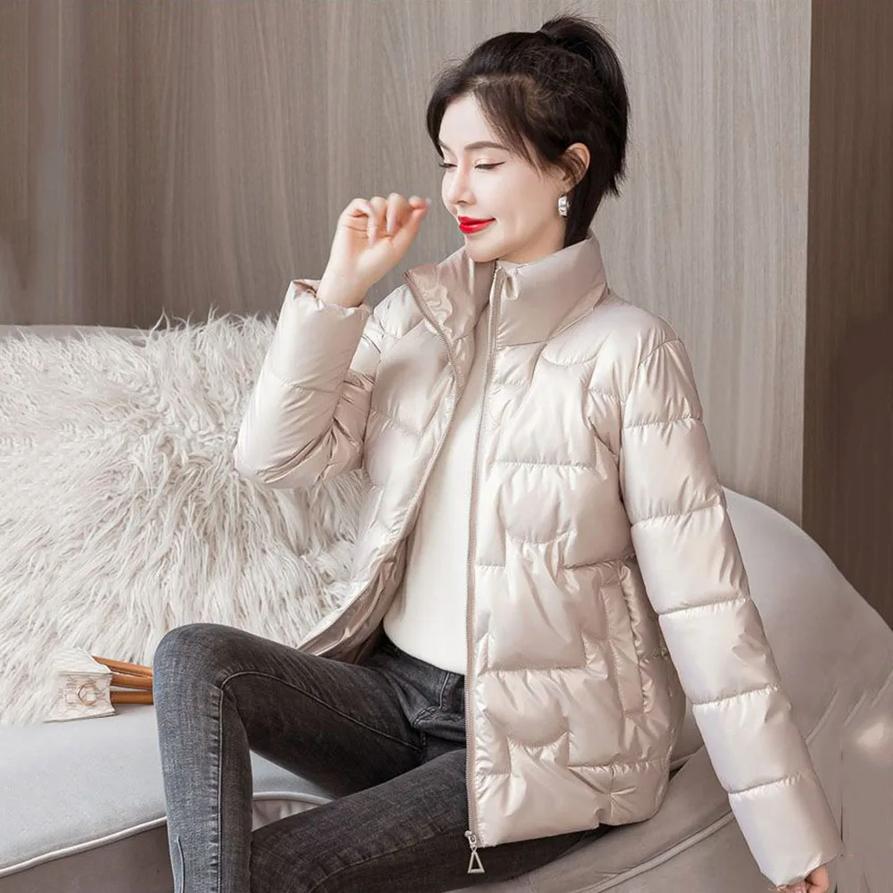 Off-season Large-size Cotton-padded Women\'s Short Korean Version Of Loose Down Cotton-padded Jacket Slim And Slim Fashion Coat.