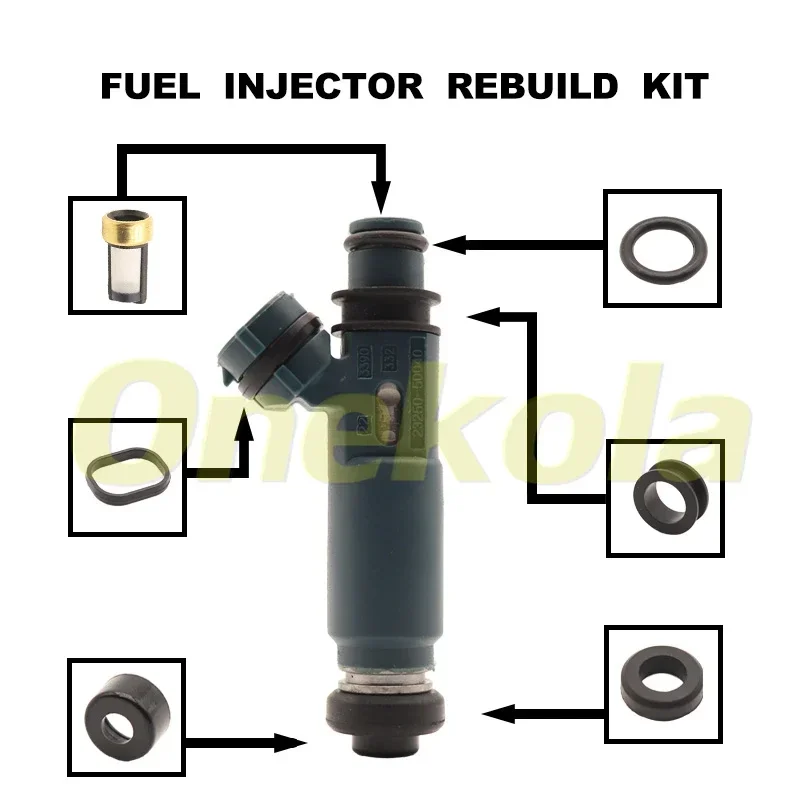 Fuel Injector Seal O-Ring Kit Seals Filters for 23250-50040 98-05 Toyota Lexus 4.7L V8 23209-50040