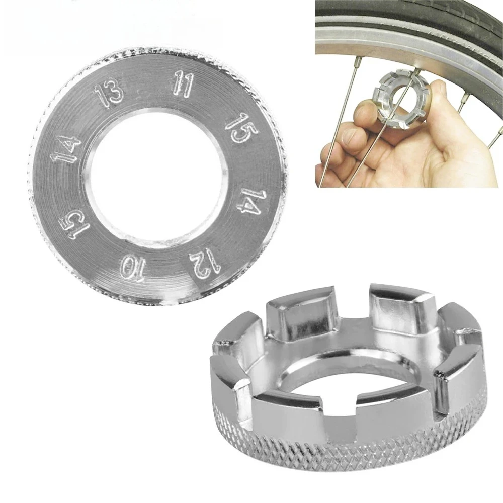 Bicycle Spoke Wrench Tool Mountain Bike Demolition Axis Repair Tools Steel Wire Adjustment Chrome Plated Spanner Wrench Tools