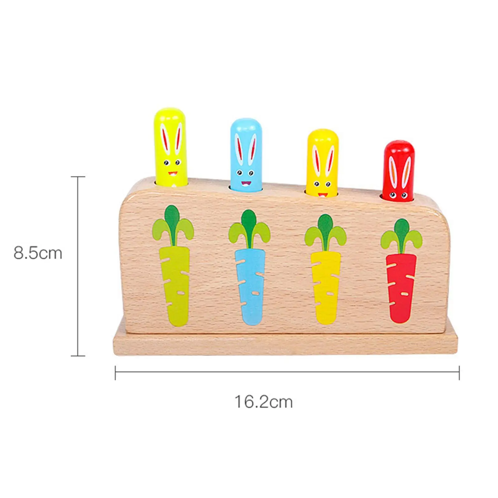 Retro Baby Toddlers Wooden Up Toy Party Supplies Colorful Spring Toy