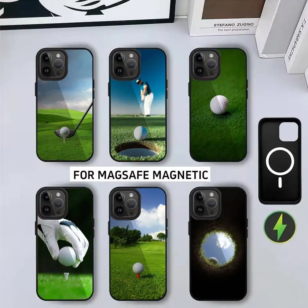 

Wihte G-Golf sports Phone Case For iPhone17,16,15,14,13,12,11 Plus,Pro Magnetic For Magsafe Wireless Charging