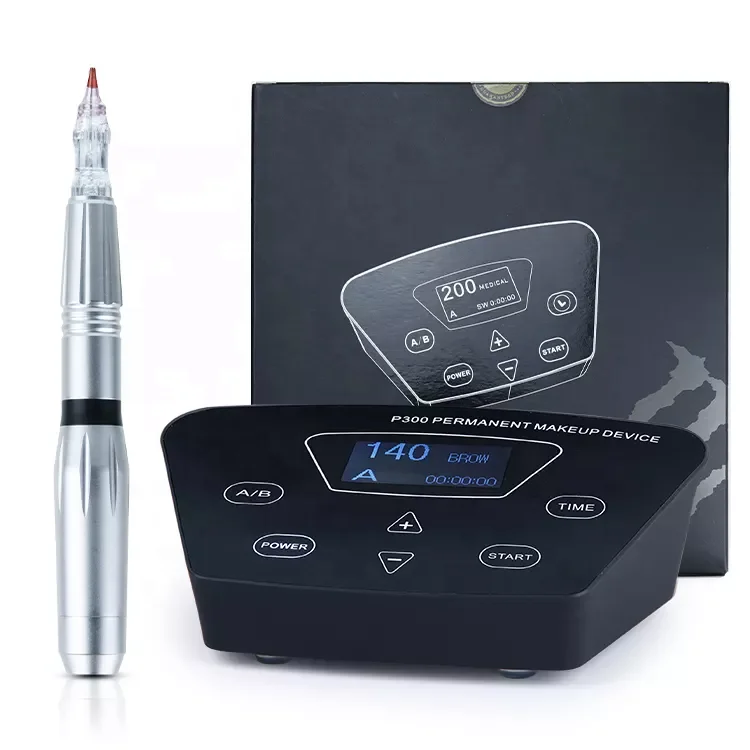 Custom Logo P300 Black Pearl Tattoo Eyebrow scalp micropigmentation Supplies Digital Rotrary Tattoo Permanent Makeup Machine