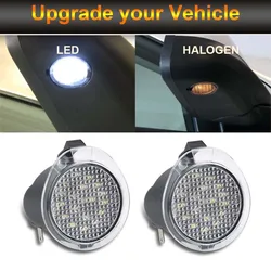 1pair White LED Side Under Mirror Puddle Light Lamp For Toyota Tundra 2007 2008 2009-2018 Sequoia 08-17 Canbus Waterproof IP67