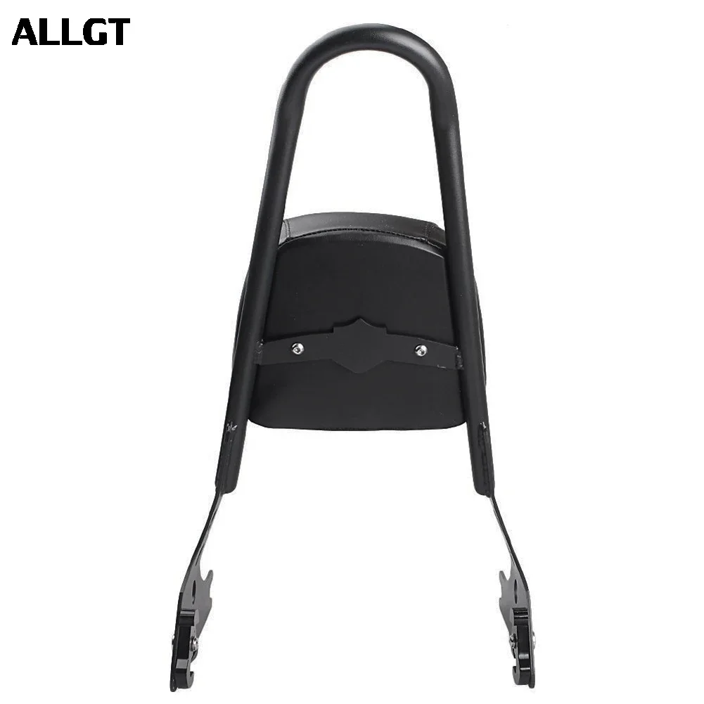 Motorcycle Sissy Bar Backrest Luggage Rack For Harley Davidson Sportster XL 883 1200 Black & Chrome view 5