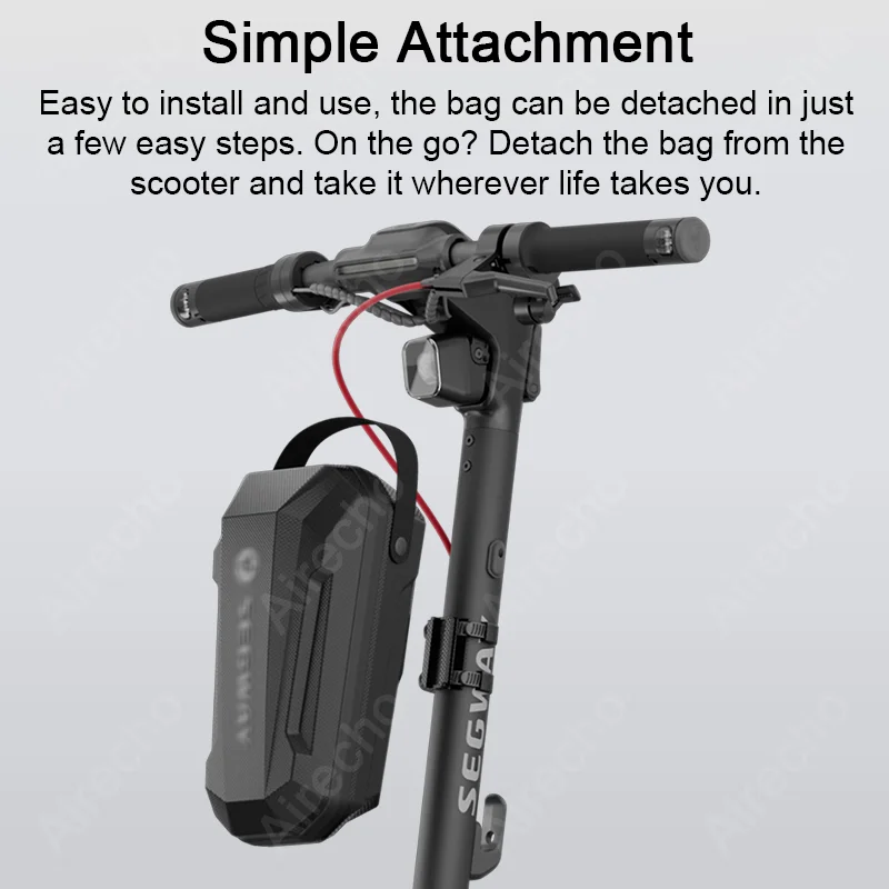 Original 3L Aufbewahrungstasche für Ninebot by Segway Max G3 G2 G30 ZT3Pro GT3 F2 E2 E2Pro E3 E3Pro Scooter, vordere Hängetasche – Detail 2