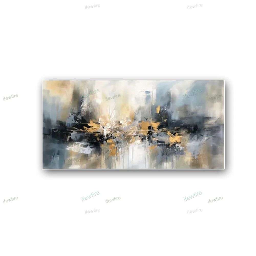 

100% Hand-Painted Colorful Textured Oil Painting Artwork Modern Street View Abstract Extra Large Wall Decoration Of Living Room