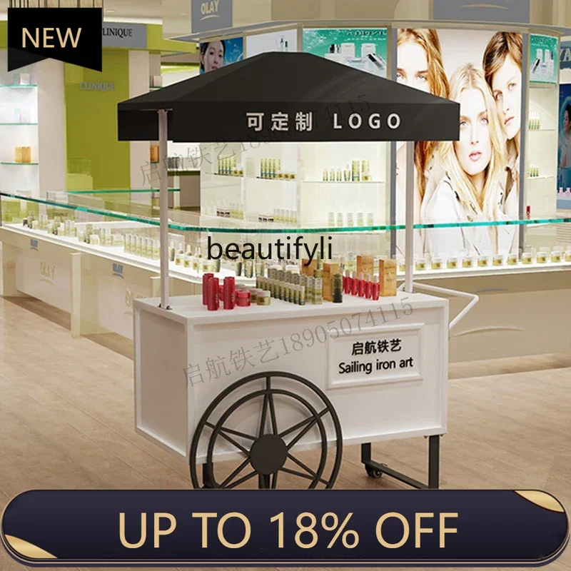 

Z189 A56 European-style creative display promotion table Mobile truck wrought iron flower car door Stall car outside the store