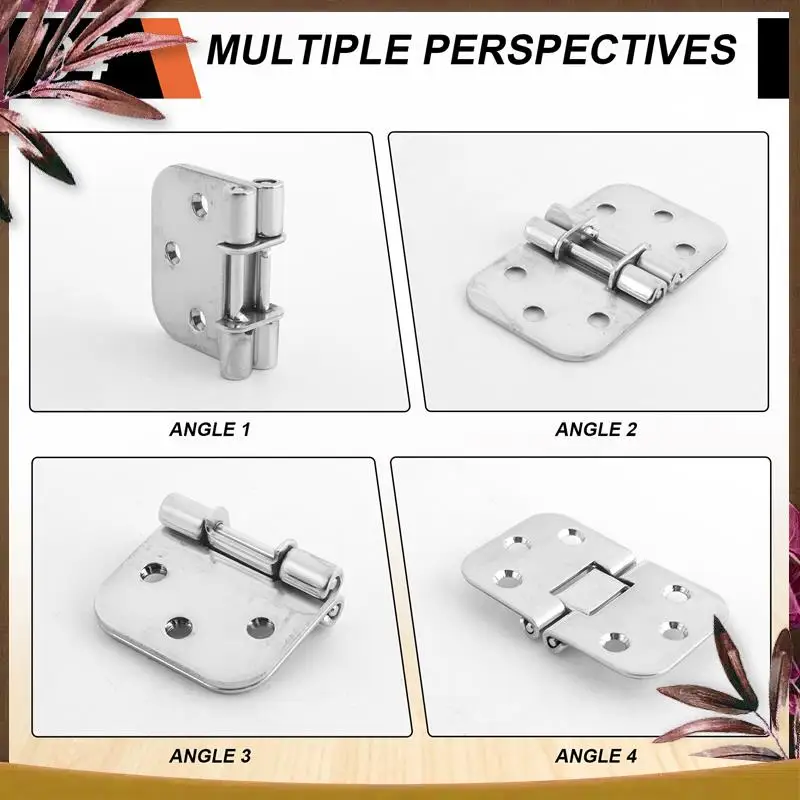 AB59-2 ชิ้น Marine Level บานพับกระจกสแตนเลสเกรดขัดเงาสําหรับเรือ, Rvs, Marine อุปกรณ์เสริม