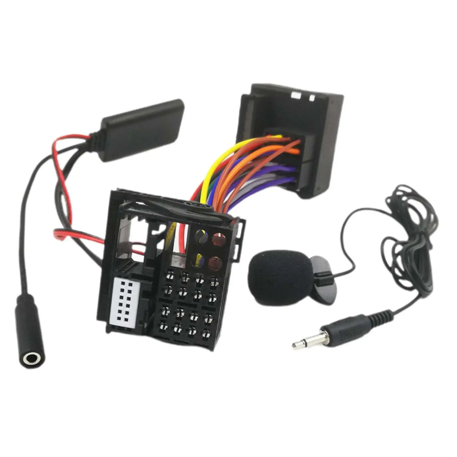 Radio AUX Cable Adapter Durable 12Pin Audio Adapter Stereo Wire Harness Radio Receiver for Peugeot 207 307 307SW 407 308