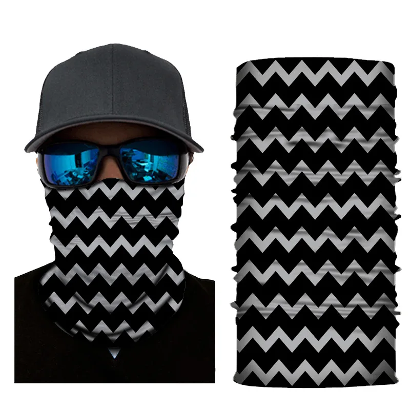 Outdoor Stripe Running Cycling Seamless Bandanas Neck Warmer Riding Face Shield Sports Mask Tubular Motorcycle Bicycle Headscarf