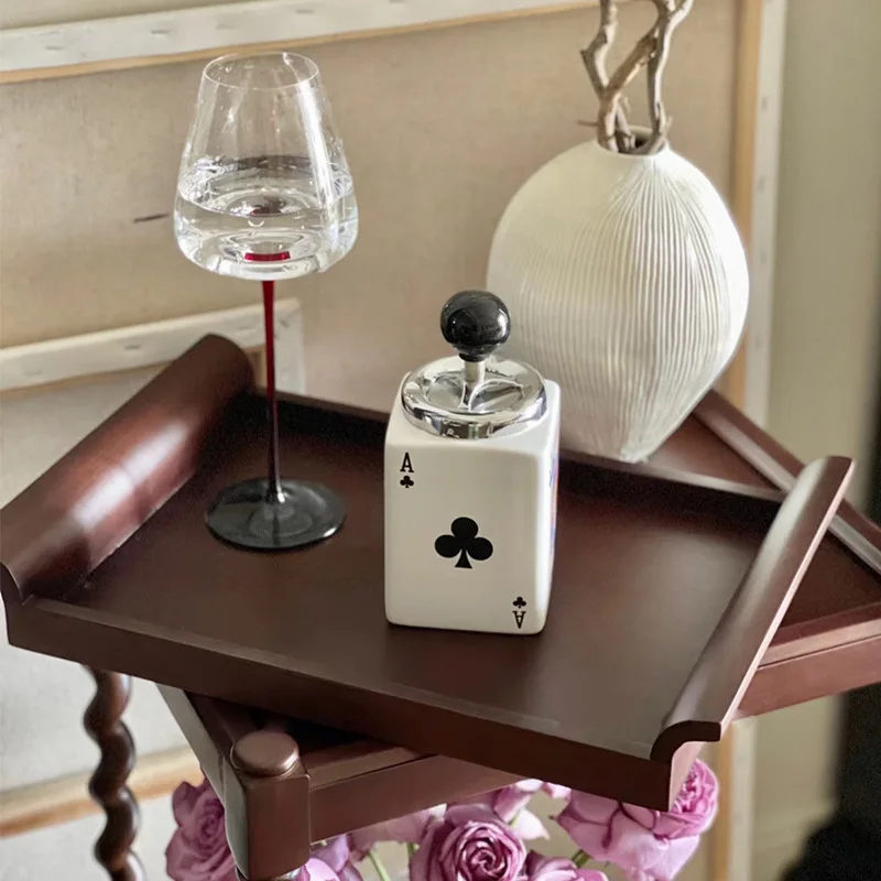 

Поднос Прямоугольный B & B Поднос для хранения в отеле с защитой от ожогов Деревянный ретро-кассир из цельного дерева Новый китайский поднос