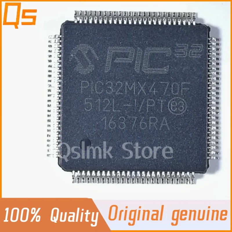 PIC32MX470F512L-I ดั้งเดิม/PT TQFP-100ไมโครคอนโทรลเลอร์32บิตที่ฝังอยู่ใหม่