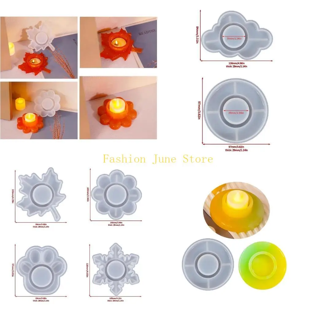 

N5KA 9 Piece Silicone Mold Set for DIY Delicate Decoration Epoxy Resin Mould for DIY Enthusiast