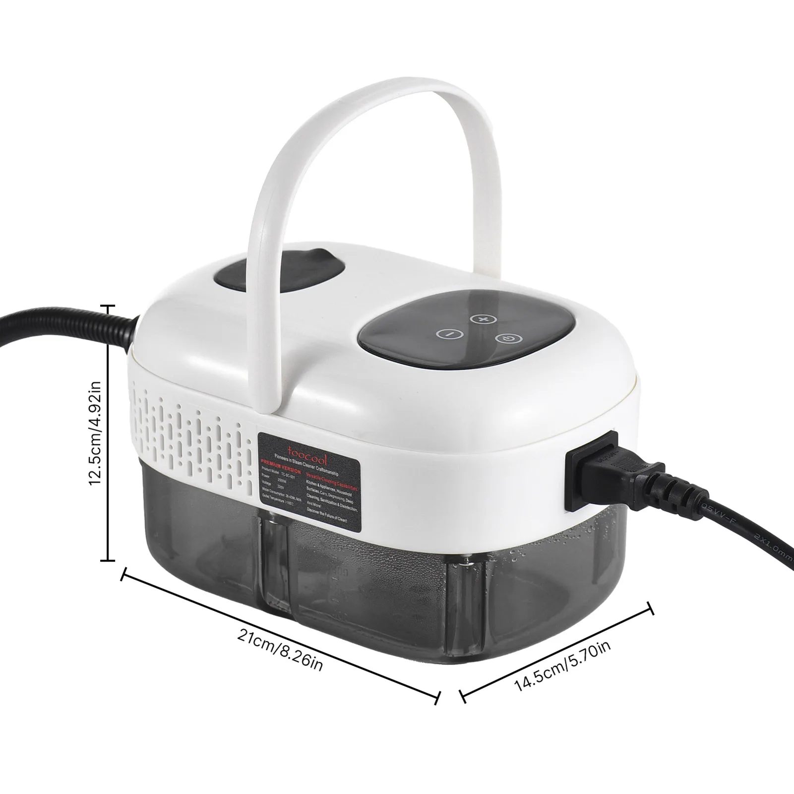 Multi Functional Handheld Steam Cleaner 2500W Ergonomic Handle Portable Smart Touch Screen 6 Levels Adjustable Steam Cleaner