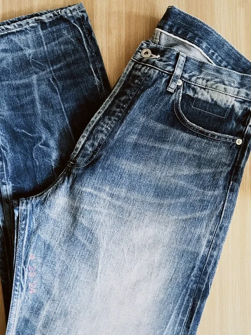 

MADNESS 24SS pleated washed cow pants lightning jeans