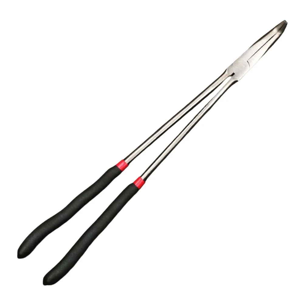 Extra Long Needle Nose Plier 16 Inch with Ergonomic Non Slip Grip and Straight and Angled Jaws for Tight Spaces