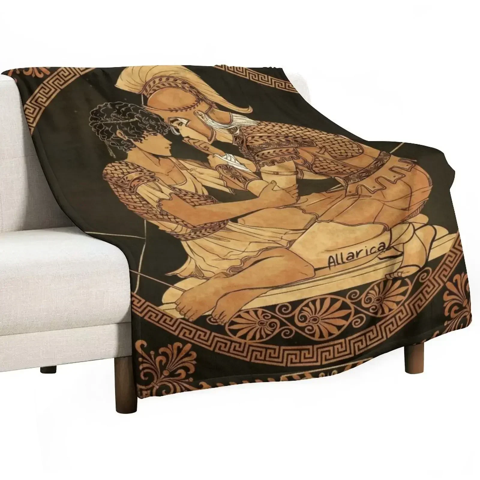 Achilles Bandaging Patroclus Throw Blanket Bed linens Cute Plaid Vintage wednesday For Decorative Sofa Blankets