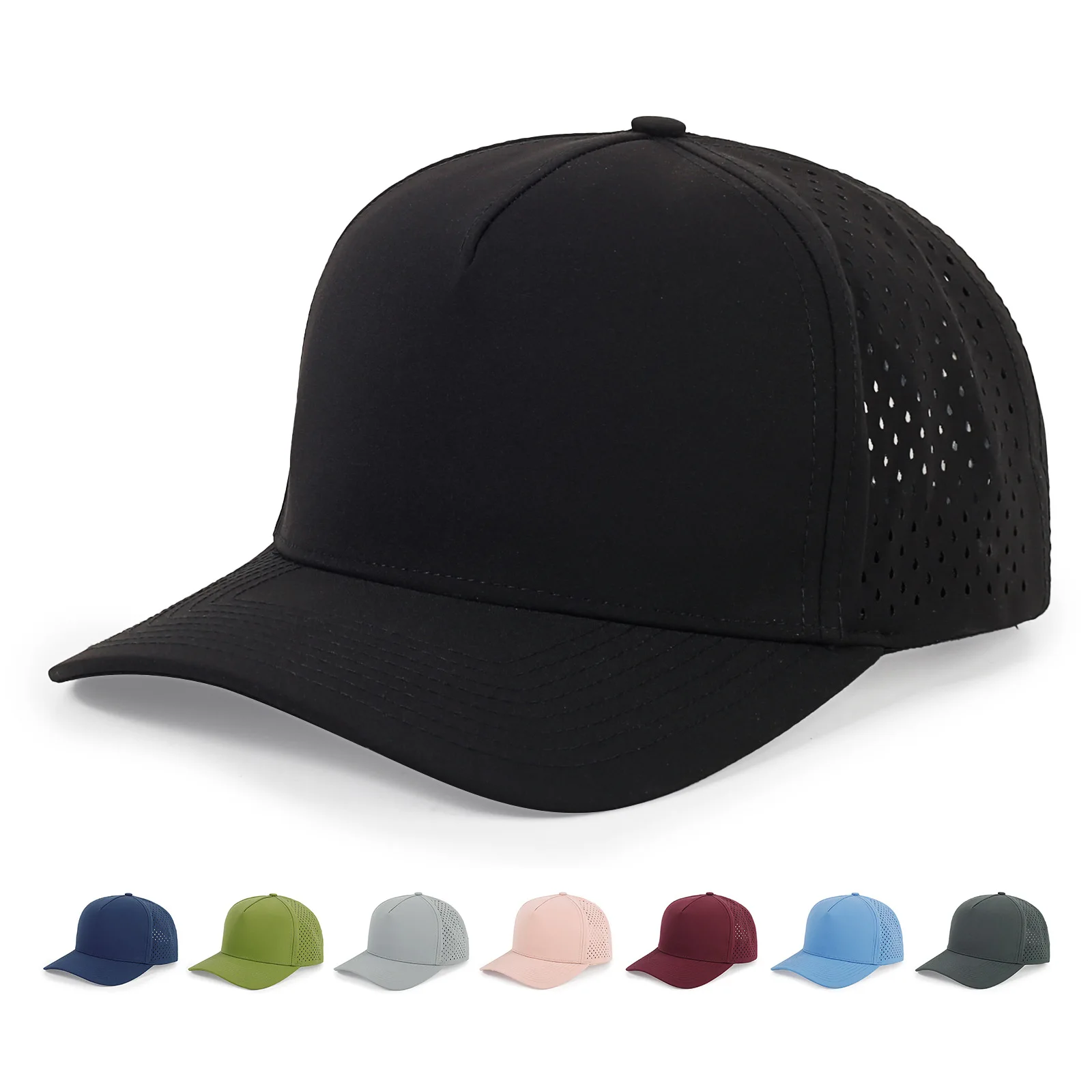 Solid Color Blank Sport Caps For Men Dad Hats Women Breathable Mesh Sun Hat Hip Hop Baseball Cap Outdoor Casual Trucker Hat