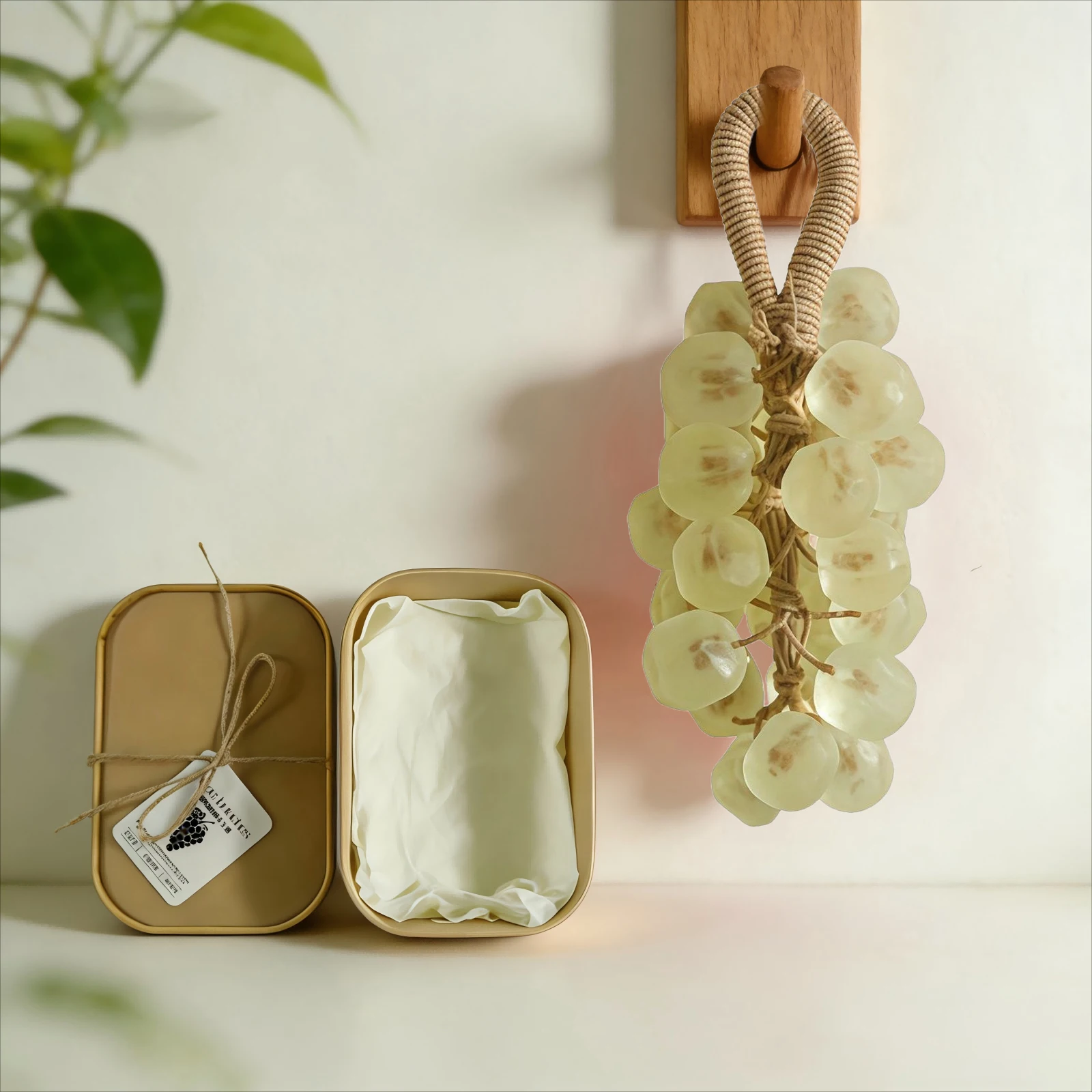 Grape Handmade Soap DIY Handmade Soap Gift Box Gentle Cleaning Hand Gemstone Transparent Grape Skewer Festival Creative Gift