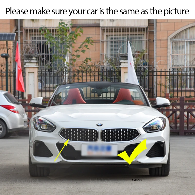 1 Pair Car Glossy Black Front Bumper Double 2 Slat Kidney Grilles For BMW Z4 2019 - 2024 G29 Roadster M40i sDrive 25i