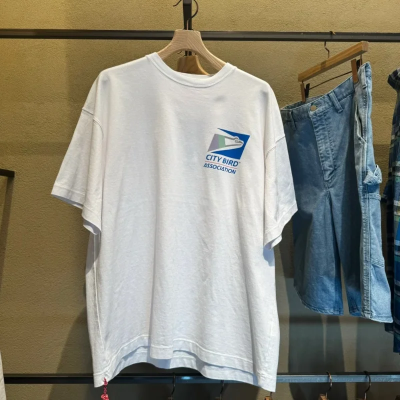 

Red Rope Series Токио Уличная одежда Футболки с лучами City Bird Дышащие хлопковые футболки с круглым вырезом и короткими рукавами для мужчин и женщин Cleanfit Top Tees