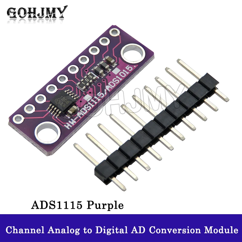 ADS1115 16Bit ADC 4 قنوات تناظرية إلى وحدة تحويل الإعلانات الرقمية تضخيم قابل للتعديل