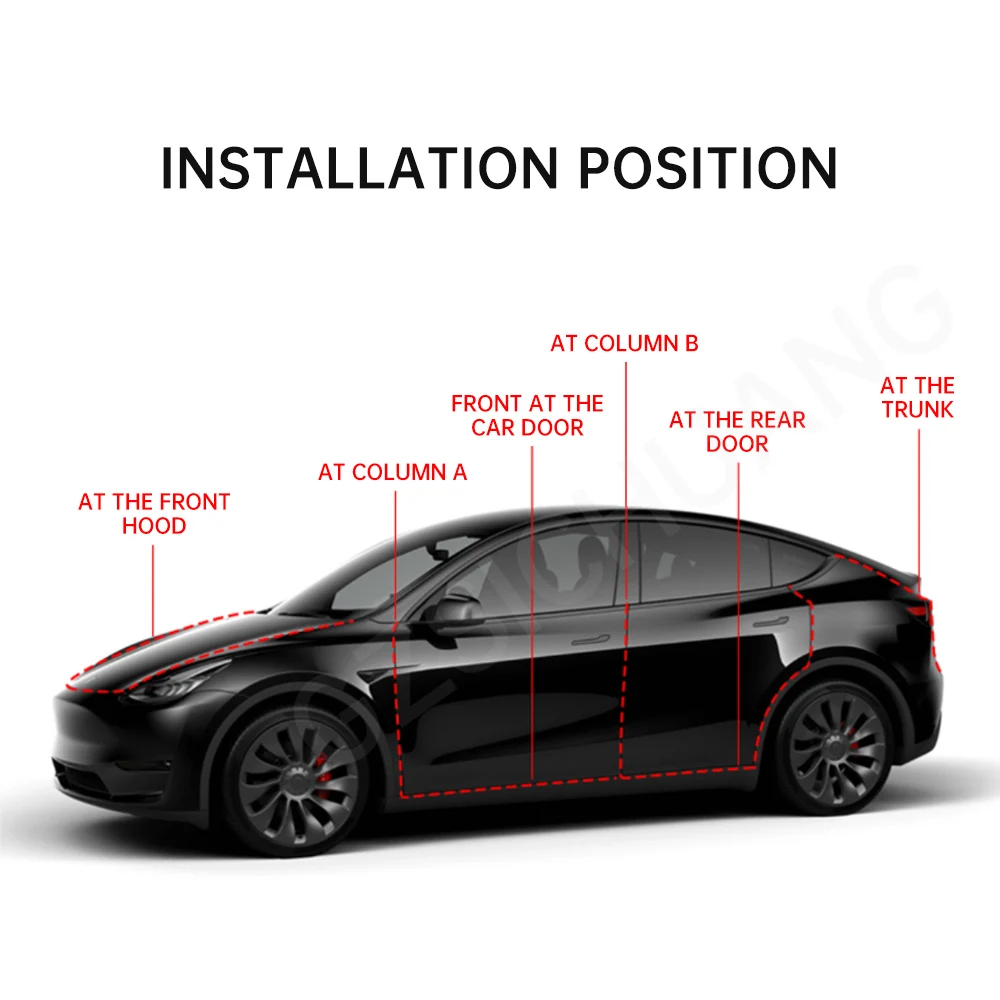 Car Door Seal Kit Soundproof Strip Sound Reduction Rubber Weatherstrip Seal Strip For Tesla Model Y 2023 2022 2021 Accessories