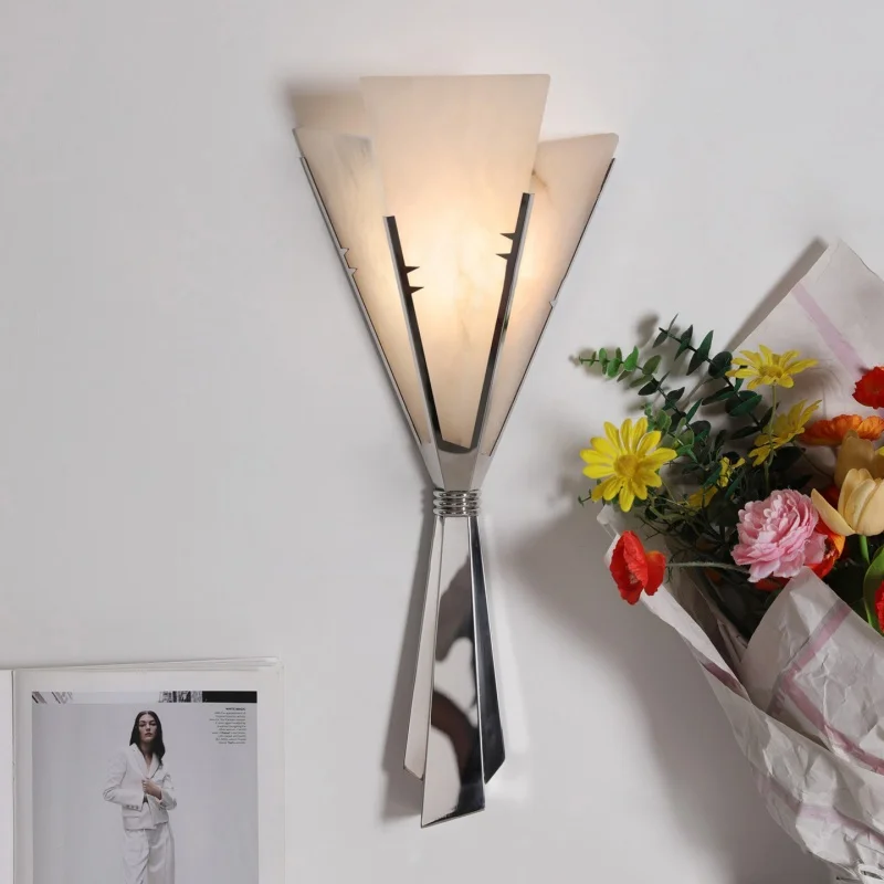 

Maison Domin vintage dolomite hand-held flower wall lamp bedroom living room background wall hotel wall lamp