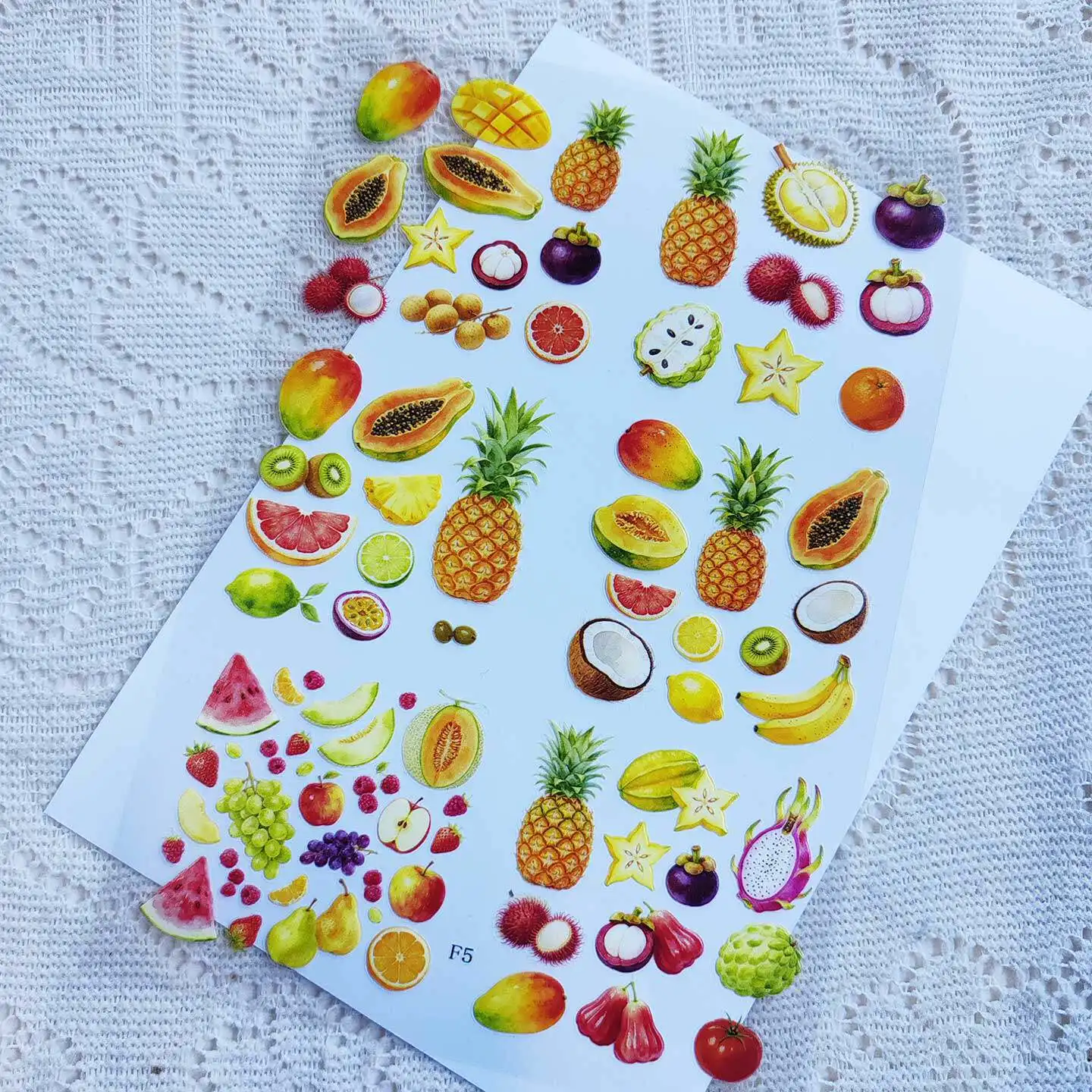 DIY Watercolor Fruit Die Cut Sticker Light Vintage Scrapbooking Decoration Material
