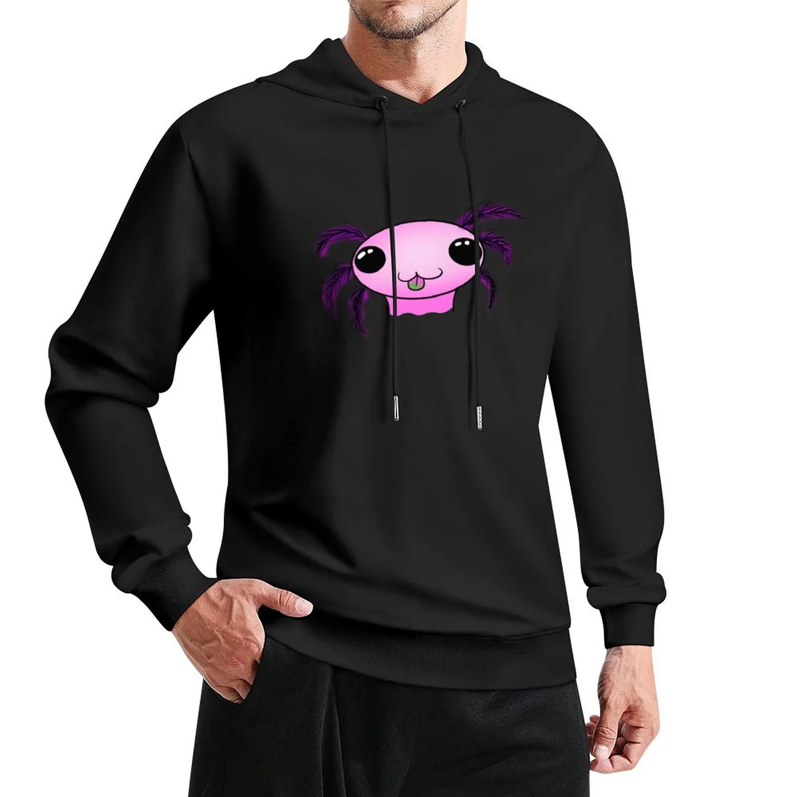 Derpy Axolotl Pullover Hoodie men clothes mens hoodie