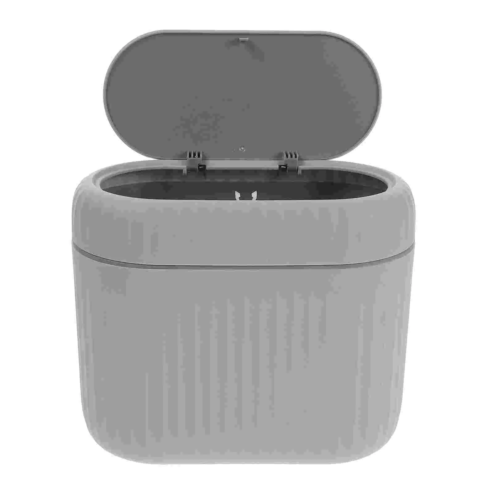 

Car Door Trash Bin Multifunctional Can Cans Garbage Desktop Rv for inside Vehicle Grey Mini