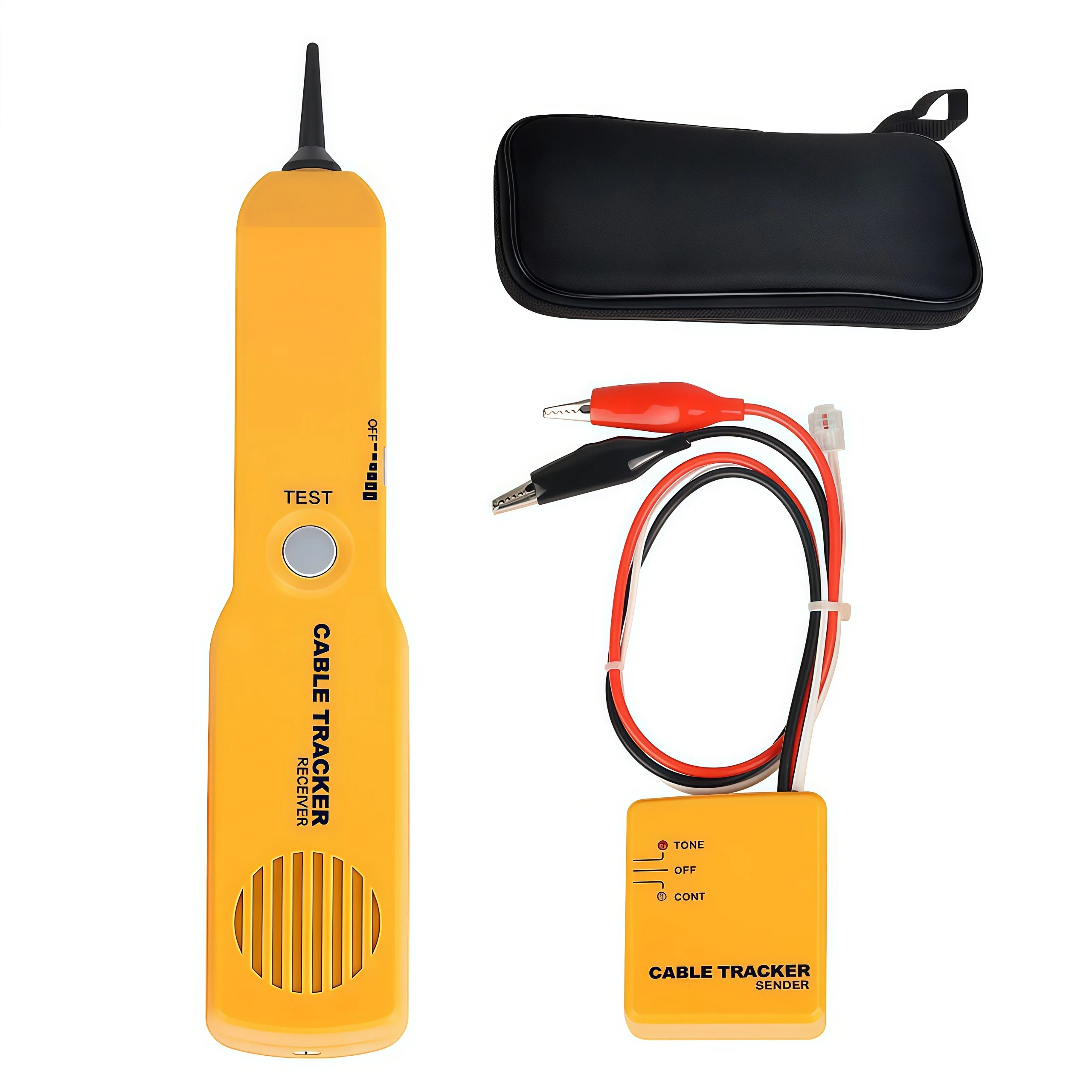 Wire Tracer Tone Generator and Probe Kit - Wire Cable Detector Network Telephone Line Finder Cable Continuity Phone Line Tester