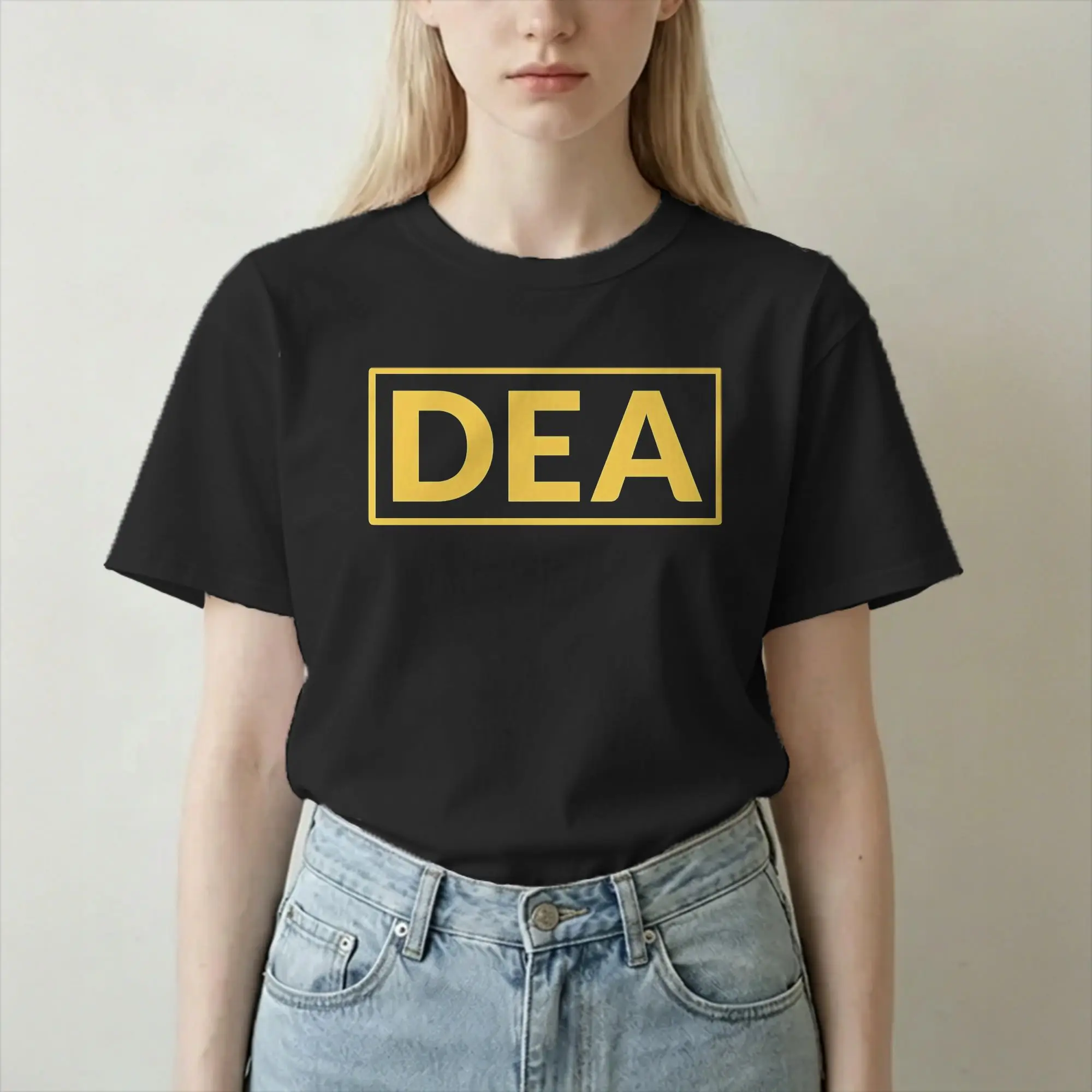 Unique DEA America Federals Interdiction Agency Logo T-Shirt Men Women Crewneck Cotton T Shirt  Short Sleeve Tees Gift Clothing
