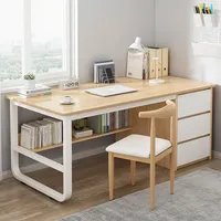 Desk Computer Desk Desktop Simple Home Student  with Drawer Bedroom Writing  Office Storage Table